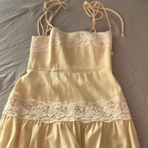Elegant Cream High Low Dress